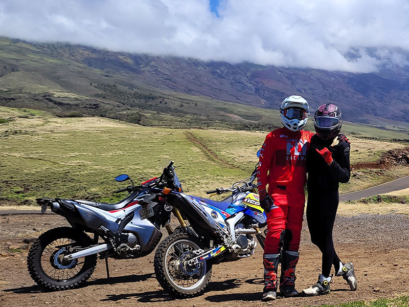 Dual Sport Road to Hana Backside